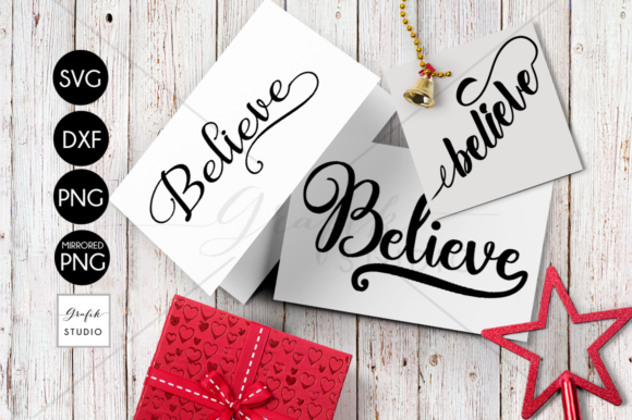 Believe 3 Styles Christmas SVG for Crafts