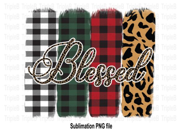 Blessed Buffalo Plaid Background Designs for Crafts