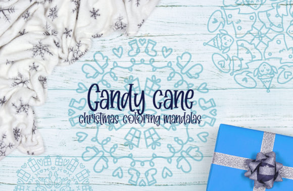 Candy Cane, Coloring Mandalas for Crafts