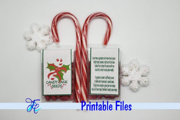Candy Cane Seeds Tic Tac Label for Print Templates