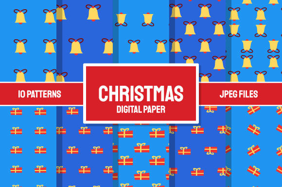 Christmas Bell and Gift Patterns Bundle