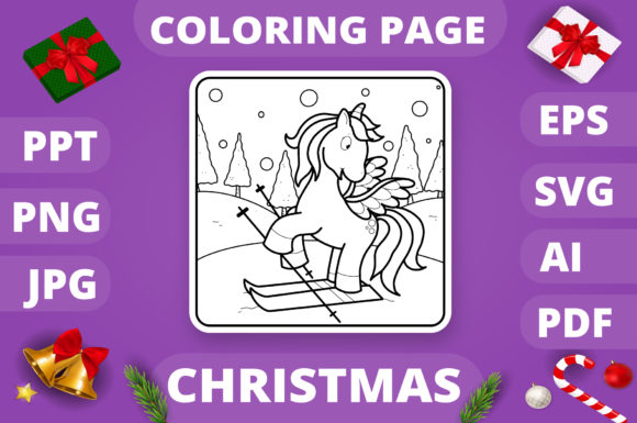Christmas Coloring Page for Kids 19 V4