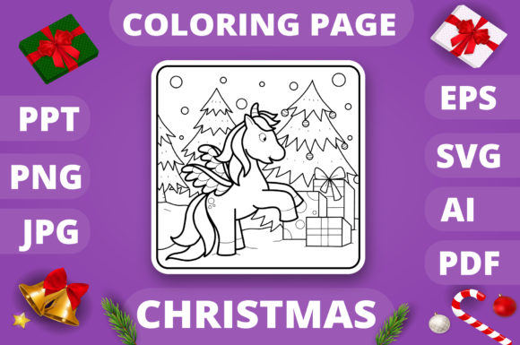 Christmas Coloring Page for Kids 2 V4