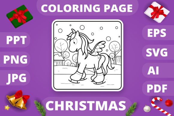 Christmas Coloring Page for Kids 22 V4