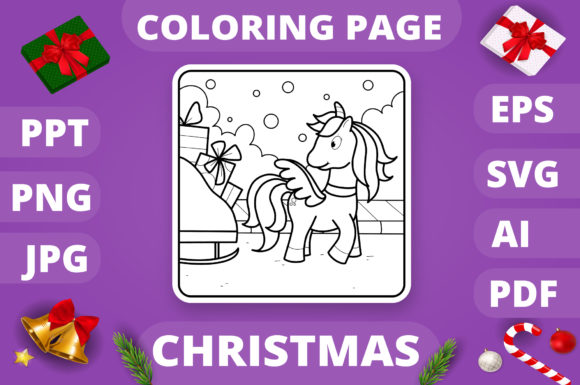 Christmas Coloring Page for Kids 25 V4