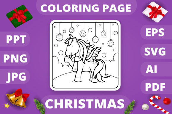 Christmas Coloring Page for Kids 3 V4