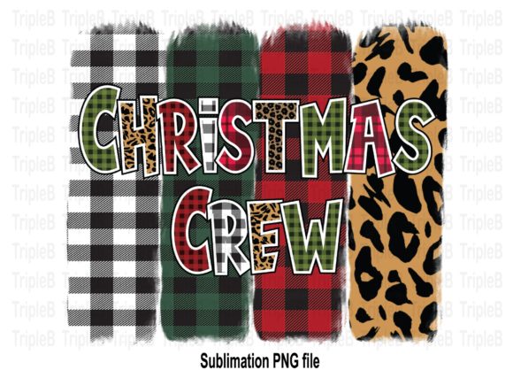 Christmas Crew Buffalo Plaid Sublimation for Crafts