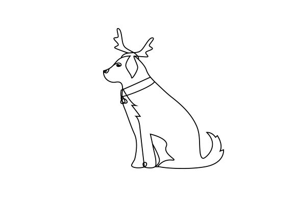 Christmas Magic in a Dog with Antlers