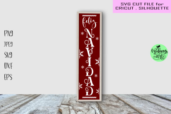 Feliz Navidad Porch Sign Svg for Crafts