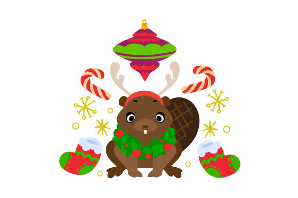 Festive Beaver: A Christmas Graphic Design Asset for Content Publishers