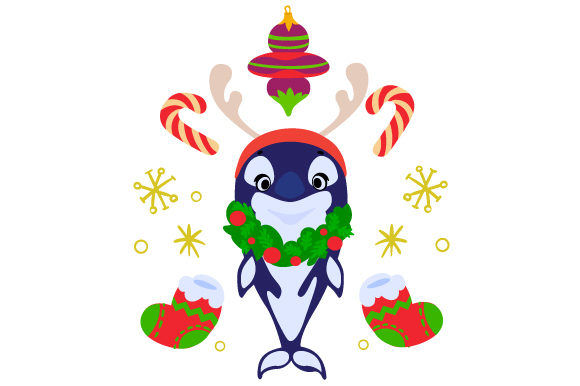 Festive Orca for Christmas Campaigns
