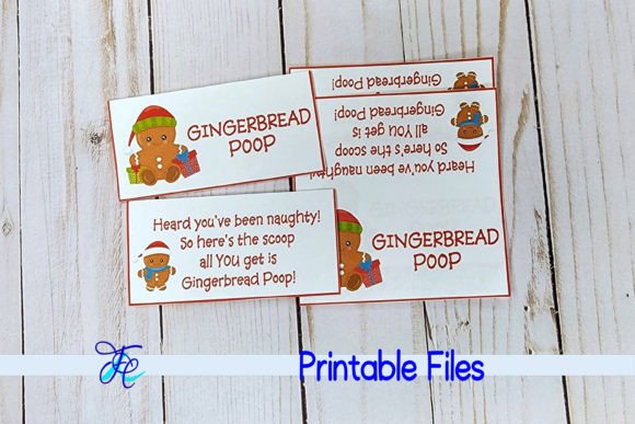 Gingerbread Poop Print Templates