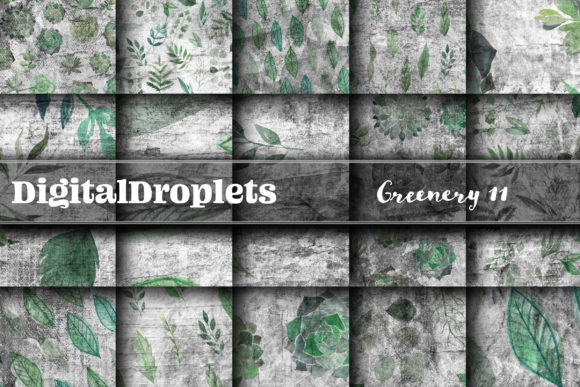 Greenery Collection 12x12 Backgrounds
