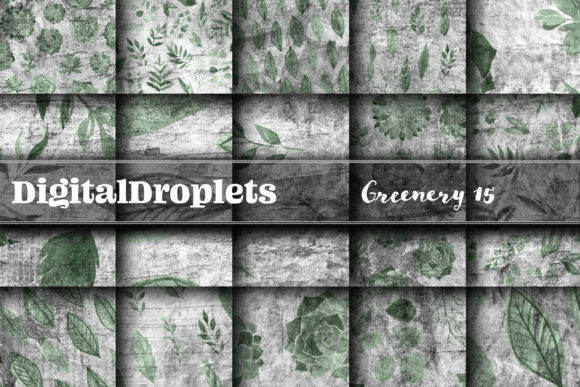 Greenery Collection 12x12 Papers for Backgrounds