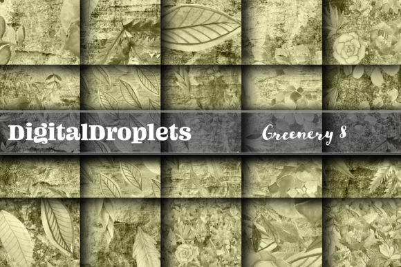 Greenery Collection 8 12x12 Papers Backgrounds