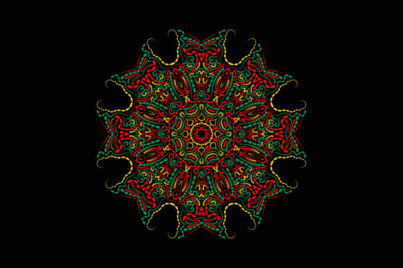 Mandala Pattern Christmas Decorative Asset