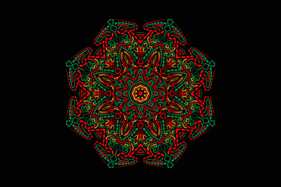 Mandala Pattern Christmas Octagon Flower