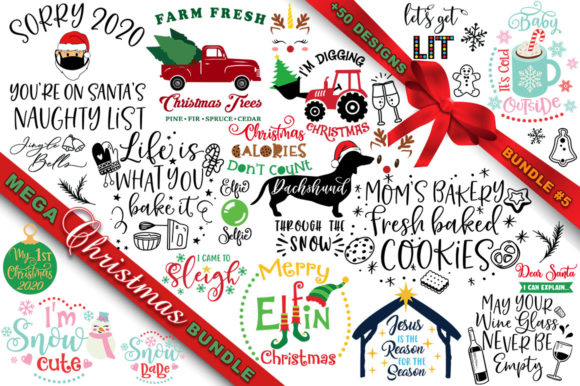 MEGA Christmas SVG Bundle 5 for Crafts and Design
