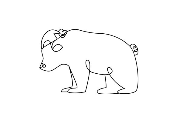 Polar Bear with Santa Hat for Christmas Branding