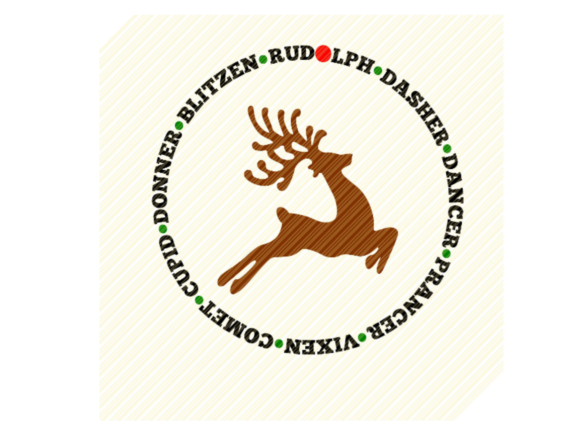 Reindeer Names Graphic for Crafts
