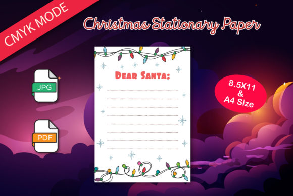 Winter Stationary Paper for Printable